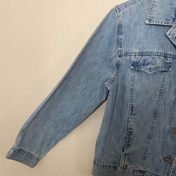 Bill Blass Light Blue Jean Jacket 100% Cotton Size M - Picture 8 of 16